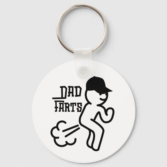 Dad Farts  Key Ring (Front)