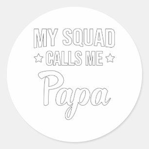Dad Father Daddy Father's Day Best Funny Gift Idea Classic Round Sticker
