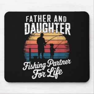 Dad Father Daughter Fishing Partner For Life Match Mouse Mat