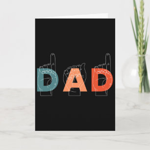 Dad Father Father's Day Deaf-mute Sign-language Card