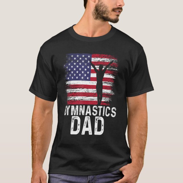 Dad Father Graphic Gymnast Gymnastics Acrobat Acro T-Shirt (Front)