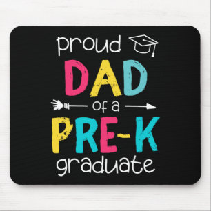 Dad Father Prek Preschool Family Matching Graduati Mouse Mat