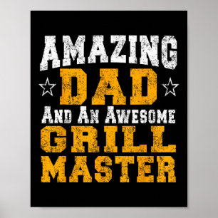 Dad Father Rbecue Shirt Bbq Grill Master Pit Boss Poster