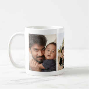 Dad Father's Day Birthday 3 Photo Coffee Mug