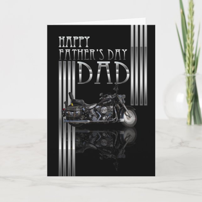 Dad Father's Day Card With Motorbike (Front)
