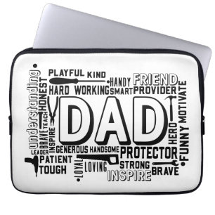 Dad Father's Day Daddy Birthday Father Christmas Laptop Sleeve