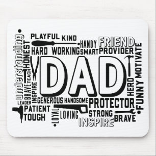 Dad Father's Day Father Birthday Daddy Dada Popa Mouse Mat