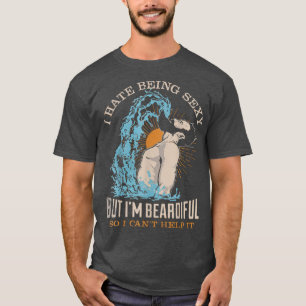 Dad father's day funny gift Beard dad papa bear T-Shirt