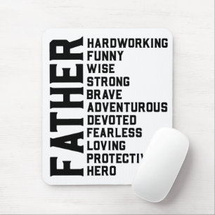 Dad Father's day gift. Daddy birthday present. F Mouse Mat
