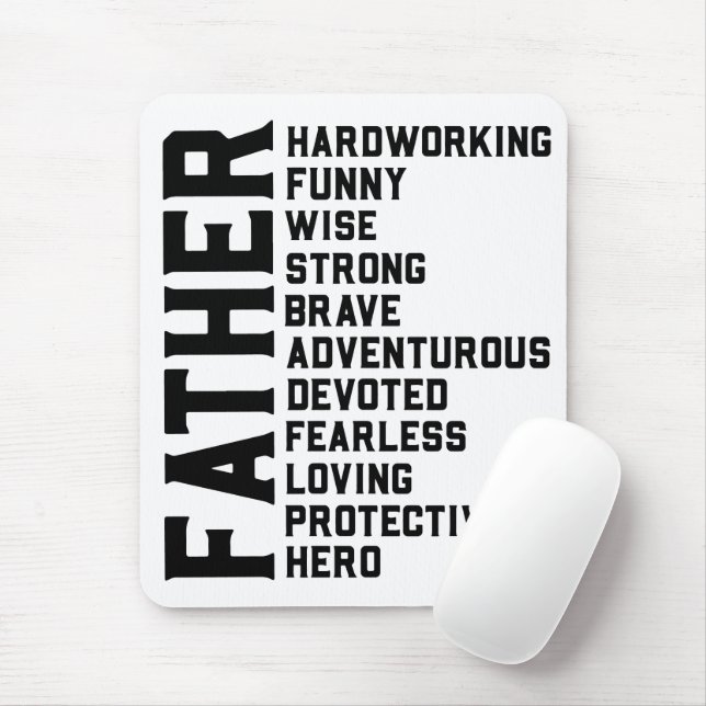 Dad Father's day gift.  Daddy birthday present.  F Mouse Mat (With Mouse)
