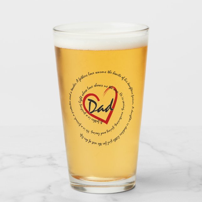 Dad - Fathers Day Glass (Front Filled)