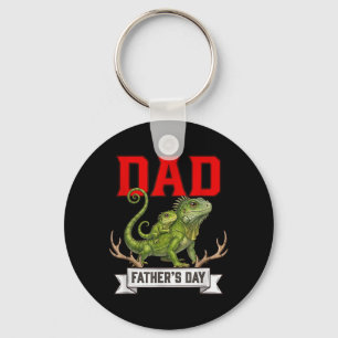 Dad Fathers Day Iguanas Costume Wild Animal Lover Key Ring