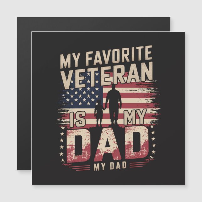Dad Father's Day My Favourite Veteran (Front/Back)