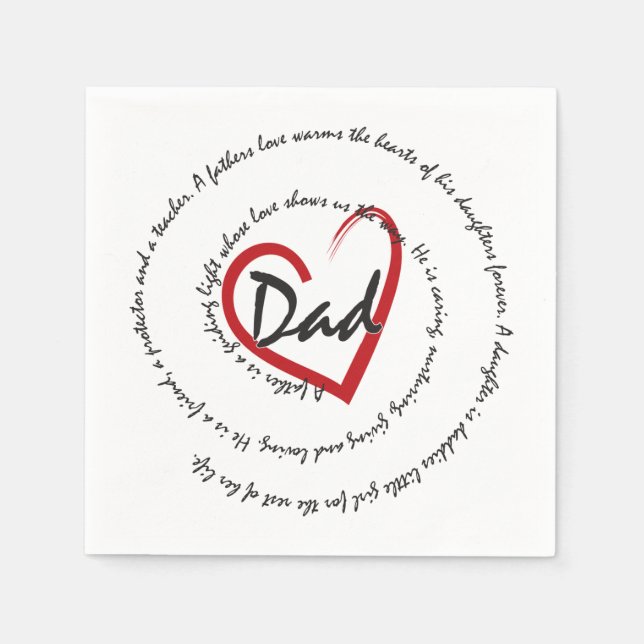 Dad - Fathers Day Napkin (Front)