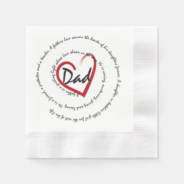 Dad - Fathers Day Napkin (Front)