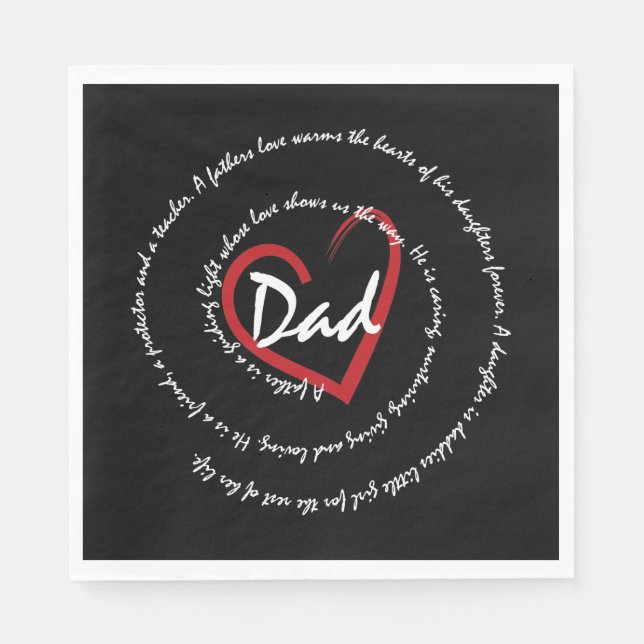 Dad - Fathers Day Napkin (Front)