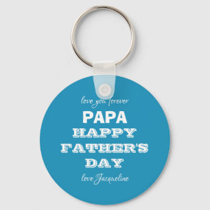 Dad Father's Day Papa Daddy Personalised Keychain