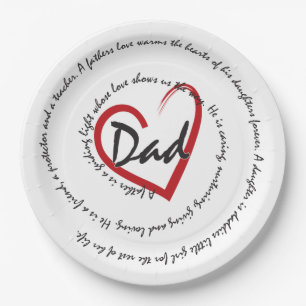 Dad - Fathers Day Paper Plate