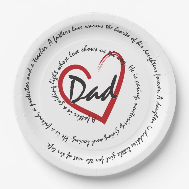 Dad - Fathers Day Paper Plate (Front)