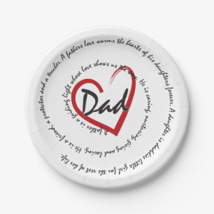 Dad - Fathers Day Paper Plate