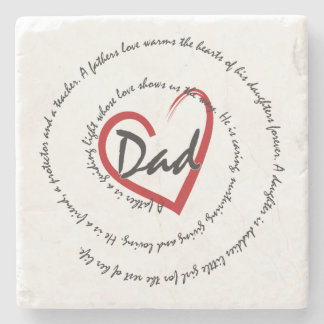 Dad - Fathers Day Stone Coaster