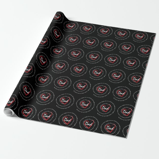 Dad - Fathers Day Wrapping Paper (Unrolled)
