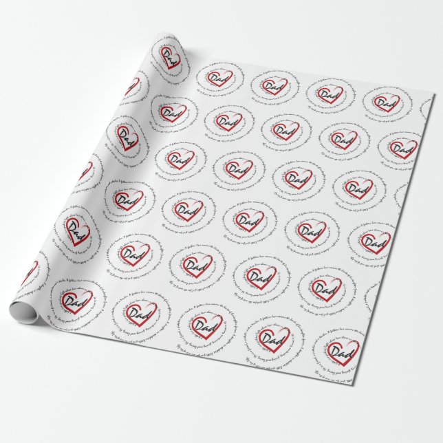 Dad, Fathers Day Wrapping Paper (Unrolled)