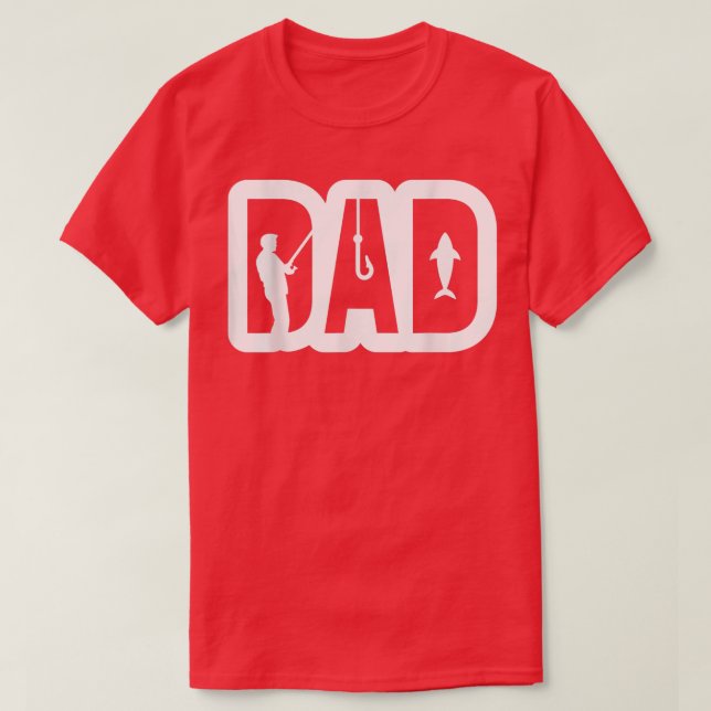 Dad Fisherman, Fishing Dad Fathers Day Men Cool Re T-Shirt (Design Front)