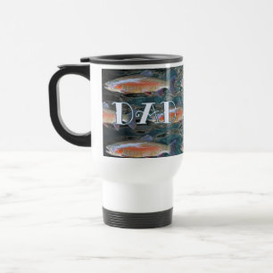 Dad Fisherman Rainbow Trout Travel Mug