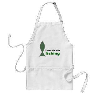 Dad Fishes with Kids Standard Apron