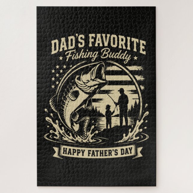 Dad Fishing Buddy Jigsaw Puzzle (Vertical)