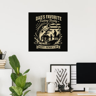 Dad Fishing Buddy Poster