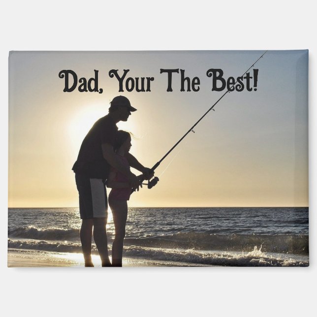 Dad Fishing Father's Day Magnet (Front)