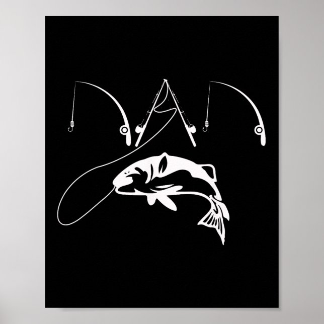 Dad Fishing Fisherman Daddy Fathers Day Gift Shirt Poster (Front)