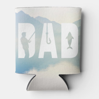 DAD Fishing Theme Beer Can Holder Can Can Cooler