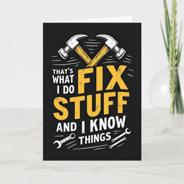 Dad Fix It Illustration Card (Front)