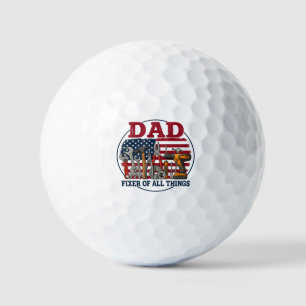 Dad, Fixer Of All Things – Patriotic Carpentry Golf Balls