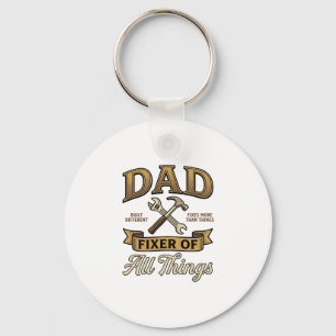 Dad Fixer of All Things Vintage Engraving Shirt_1 Key Ring