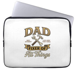 Dad Fixer of All Things Vintage Engraving Shirt_1 Laptop Sleeve