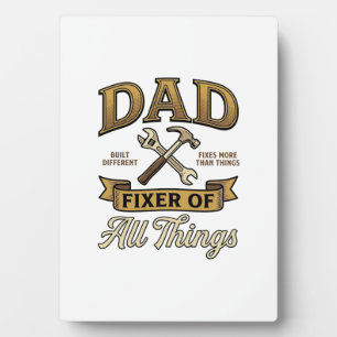 Dad Fixer of All Things Vintage Engraving Shirt_1 Plaque