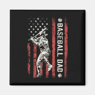 Dad Flag Gifts Dad Men Baseball Fathers Day  Magnet