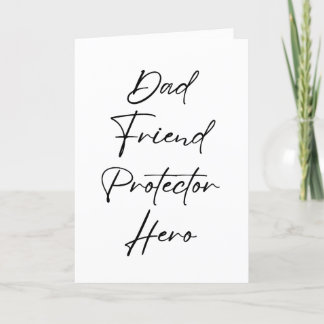 Dad Friend Protector Hero Card