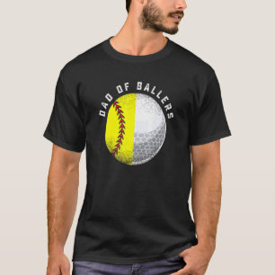 Dad From Son Daughter Kids Golf Softball Player T-Shirt