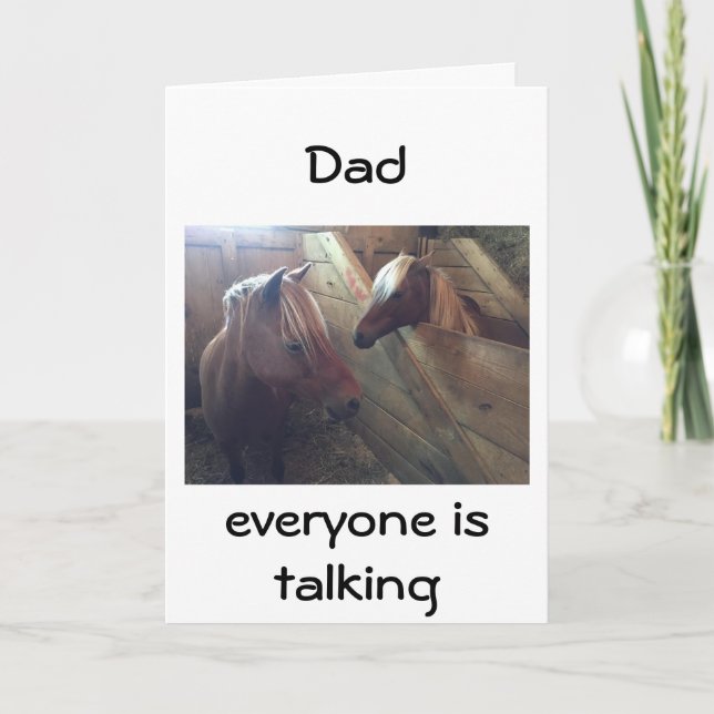 DAD FROM TWO TALKING HORSES HAPPY BIRTHDAY CARD (Front)