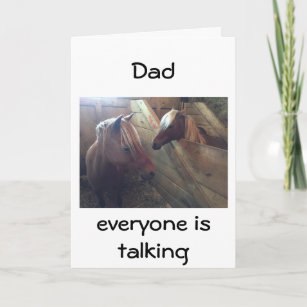 DAD FROM TWO TALKING HORSES HAPPY BIRTHDAY CARD