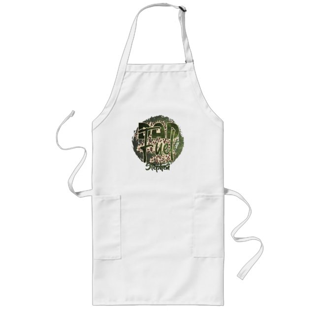 Dad Fuel Camouflage Design – Military-Inspired Long Apron (Front)