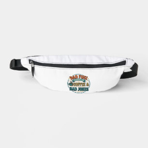 Dad Fuel Coffee and Bad Jokes Vintage Shirt Design Bum Bags