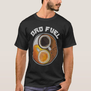 Dad Fuel Coffee and Beer Yin Yang Fathers Day Birt T-Shirt
