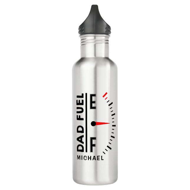 Dad Fuel Funny Father's Day Birthday Personalised 710 Ml Water Bottle (Left)