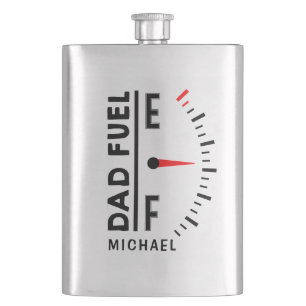 Dad Fuel Funny Father's Day Birthday Personalised Hip Flask